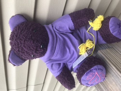 Purple Ewok crochets