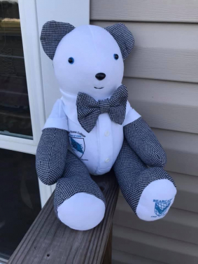 White and Blue Polo Bear 