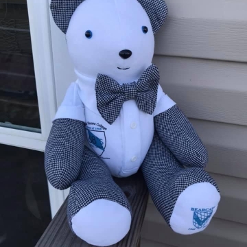 White and Blue Polo Bear 